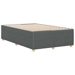 vidaXL Cadre de lit sans matelas gris foncé 120x200 cm tissu