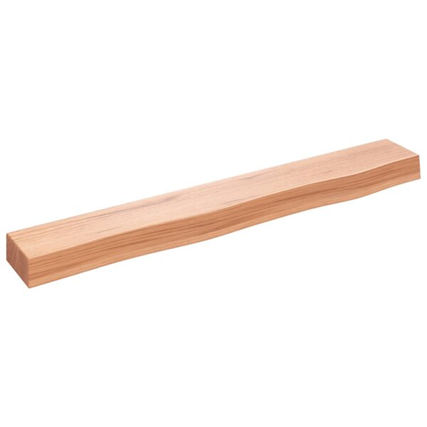 vidaXL Étagère murale marron clair 80x10x6 cm bois chêne massif traité