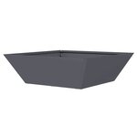 vidaXL Pot de jardin en forme de bol Anthracite 50 x 50 x 15 cm Acier