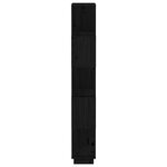 vidaXL Bibliothèque/Séparateur de pièce Noir 80x25x163 5 cm Pin massif
