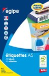 Etiquettes blanches 16 feuilles A5 1088 pièces