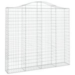 vidaXL Paniers à gabions arqués 4 Pièces 200x30x180/200 cm Fer galvanisé