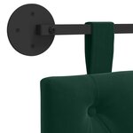 vidaXL Tête de lit suspendue Vert foncé Velours