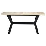 vidaXL Table à dîner Blanc 160x80x75 cm Bois de manguier massif