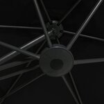 vidaXL Parasol de jardin avec mât en acier 300 cm Noir