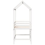 vidaXL Lit superposé avec échelle et toit sans matelas blanc 90x190 cm