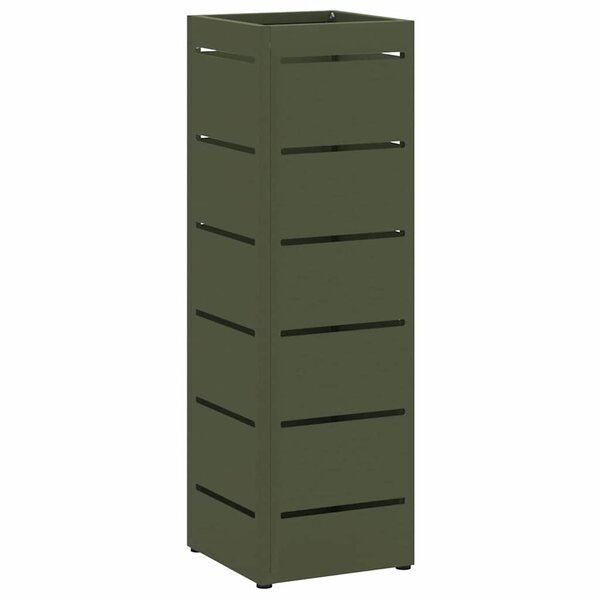 vidaXL Porte-parapluie Olive 15 5 x 15 5 x 49 cm Acier