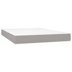 vidaXL Sommier à lattes de lit avec matelas Gris clair 160x200cm Tissu
