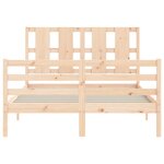 vidaXL Cadre de lit sans matelas 140x190 cm bois massif