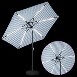 vidaXL Parasol de jardin avec lumières LED et base 270 x 270 cm