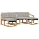 vidaXL Ensemble de canapés d'extérieur 6 pc Blanc et gris clair