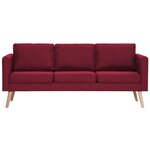 vidaXL Ensemble de canapé 2 Pièces Tissu Rouge bordeaux