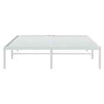 vidaXL Cadre de lit métal blanc 150x200 cm