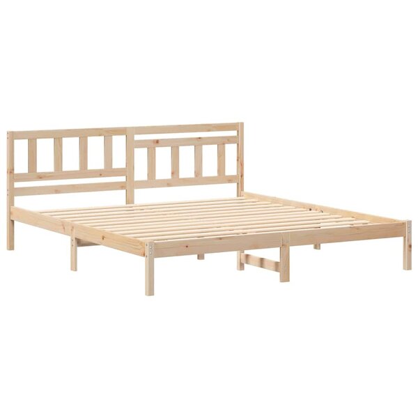 vidaXL Cadre de lit Marron 200 x 200 cm Bois massif en pin