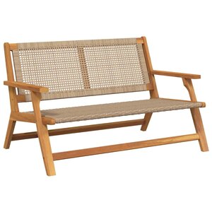 vidaXL Mobilier de jardin Beige 122 x 78 x 73cm Bois d'acacia massif