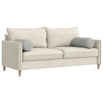 vidaXL Coussins d'accent 2 Pièces Gris clair Ø 25 x 70 cm