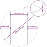 vidaXL Bâche de piscine gris clair Ø306 cm géotextile polyester