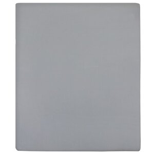 vidaXL Draps-housses Jersey 2 Pièces Gris 180x200 cm Coton