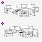 vidaXL Ensemble de canapés d'extérieur 9 pc Blanc et crème Polyester