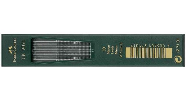Etui pack de 10 mines TK 9071 Noir HB 2mm FABER-CASTELL