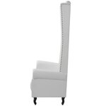 vidaXL Chaise à dossier haut blanc similicuir