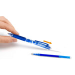 Recharge roller q-connect encre effacable couleur bleu  set de 3u