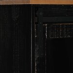 vidaXL Buffet HALDEN 2 portes coulissantes noir 112x40x80 cm