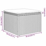 vidaXL Ensemble de canapé de jardin de 7 pièces avec coussins gris en poly rotin
