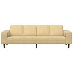 Sofa en tissu avec coussin Vert gris 208 cm Tissu en velours côtelé