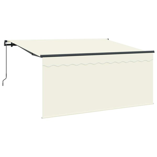 vidaXL Auvent Rétractable Crème 300 x 200 cm Polyester et Aluminium