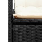 vidaXL Ensemble à manger de jardin 9Pièces coussins noir résine tressée