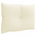 vidaXL Coussins de palette lot de 3 crème tissu