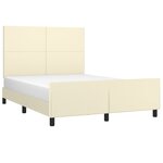 vidaXL Cadre de lit sans matelas crème 140x200 cm similicuir