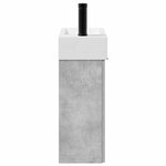 vidaXL Meuble de salle de bain avec robinet Gris béton