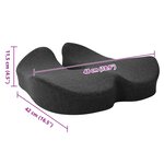 vidaXL Oreiller avec oreiller Gris foncé 50 x 43 x 10 cm Coton