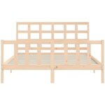 vidaXL Cadre de lit sans matelas 160x200 cm bois massif de pin