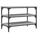 vidaXL Banc à chaussures sonoma gris 70x38 5x49 cm bois d'ingénierie
