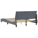 vidaXL Cadre de lit avec tête de lit Gris foncé 140x190 cm Velours