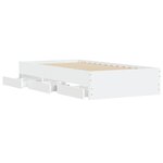 vidaXL Cadre de lit avec tiroirs sans matelas blanc 90x200 cm