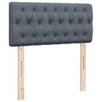 vidaXL Sommier à lattes de lit avec matelas gris foncé simple velours