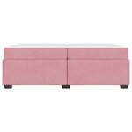 vidaXL Cadre de lit avec matelas Rose 200 x 200 cm Velours