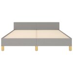 vidaXL Cadre de lit avec tête de lit Gris clair 140x190 cm Tissu