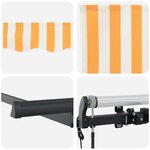 vidaXL Auvent Rétractable Jaune et blanc 350 x 200 cm