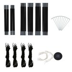 vidaXL Tente de réception avec LED et 4 parois 3 6x3 6x2 3 m Bleu