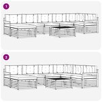 vidaXL Ensemble de canapés d'extérieur 8 pc Blanc et Beige