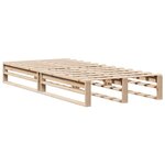 vidaXL Lit bibliothèque sans matelas 90x200 cm bois massif