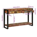 vidaXL Table console Multicolore bois de récupération massif