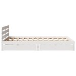 vidaXL Cadre de lit sans matelas blanc 150x200 cm bois de pin massif