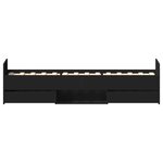 vidaXL Cadre de lit sans matelas noir 75x190 cm