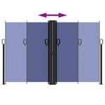 vidaXL Auvent latéral rétractable bleu 160x600 cm